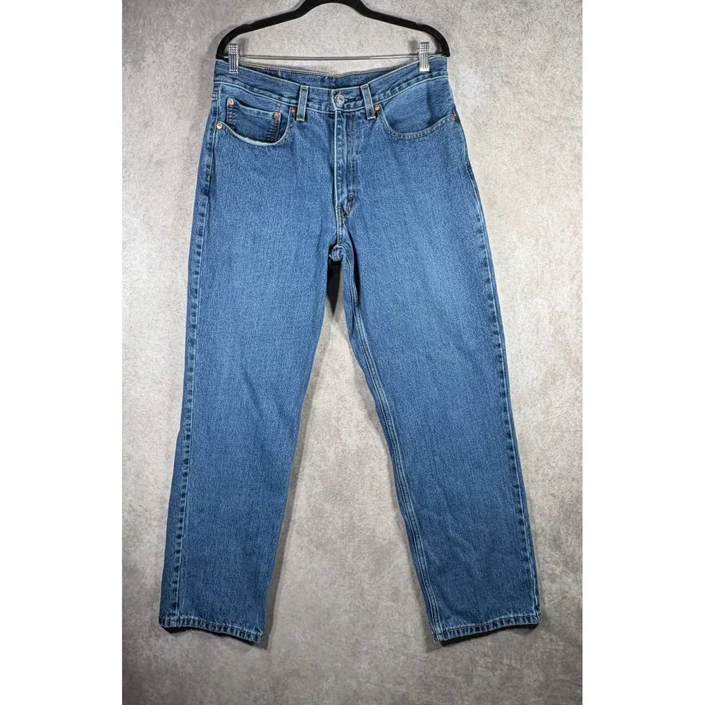 Levi's Jeans Mens Size 34x32 Blue 550 Relaxed Fit Tapered‎ Leg Denim Everyday